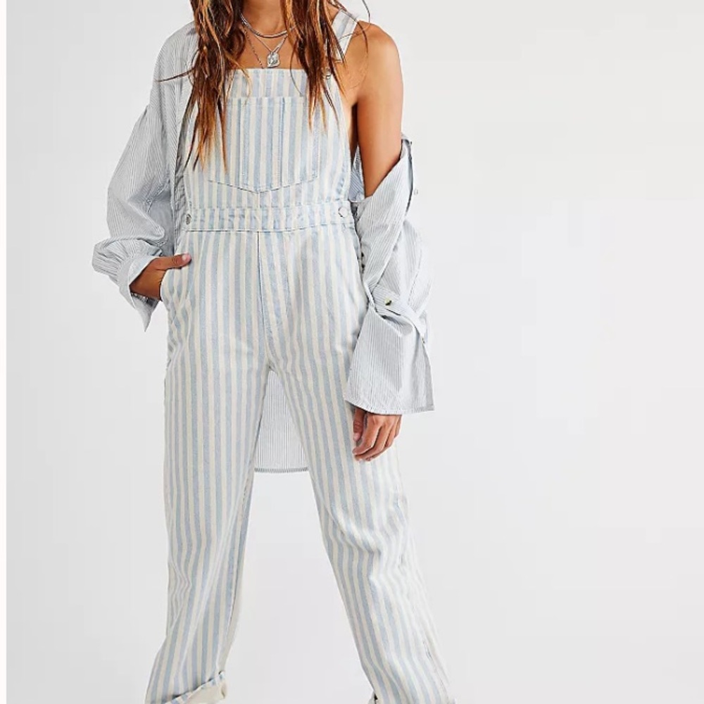 Rollas Original Overalls in Sky Stripe
